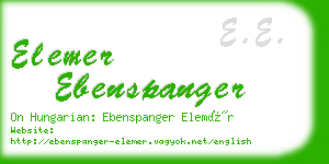 elemer ebenspanger business card